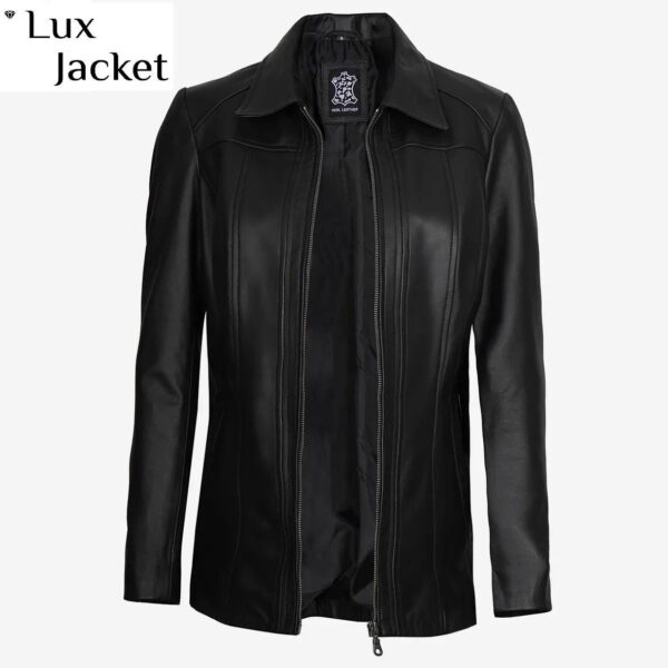 il_fullxfull.7152778164_h9gg.jpg Women's Handmade Sheepskin Leather Car Coat | Mid-Length Black Jacket