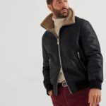 Brunello Cucinelli Nubuck Shearling Bomber Jacket | Rib Knit Collar Men's Coat