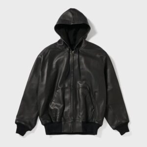 il_fullxfull.7389200019_4r6d.jpg Cowhide Leather Hoodie Jacket | Black Oversized Bomber Luxury Streetwear